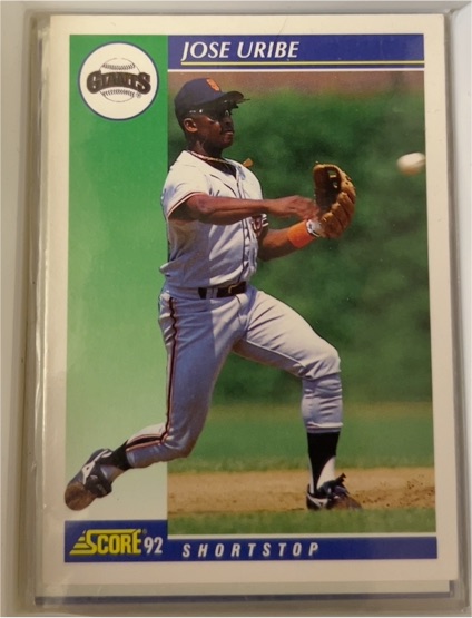1992 Score #546 Jose Uribe — front