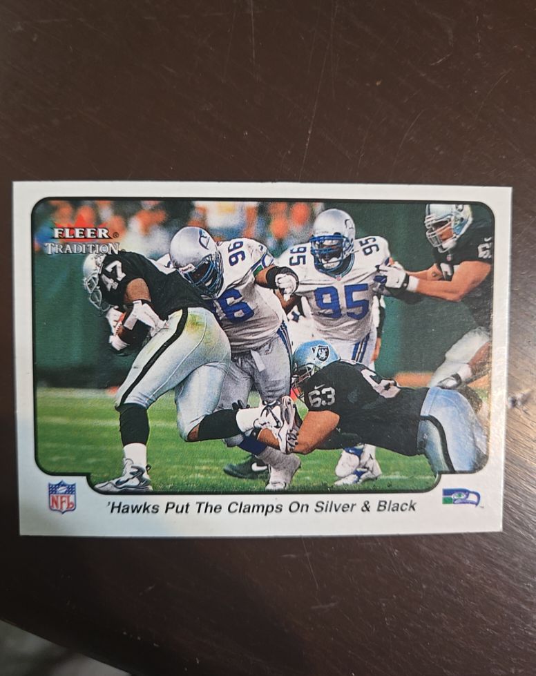 2000 Fleer Tradition #392 Seahawks Put The Clamps On Silver & Black — front