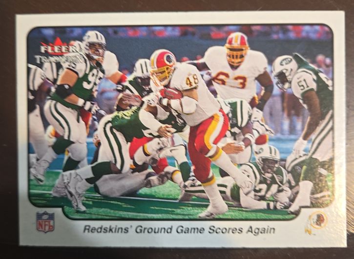 2000 Fleer Tradition #396 Redskins' Ground Game Scores Again Washington Redskins — front