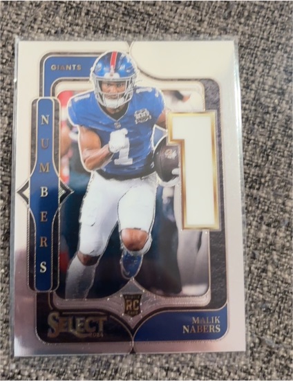 2024 Panini Select Numbers #5 Malik Nabers Rookie Card — front