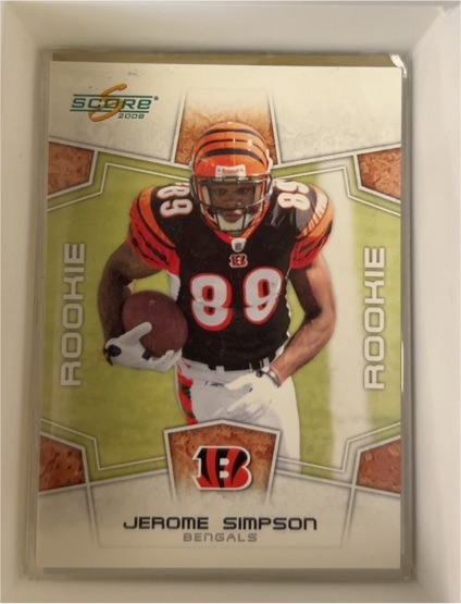 2008 Score #367 Jerome Simpson — front