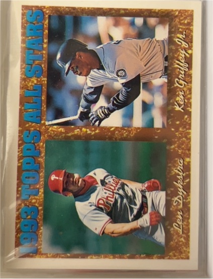 1994 Topps #388 Len Dykstra / Ken Griffey Jr. — front