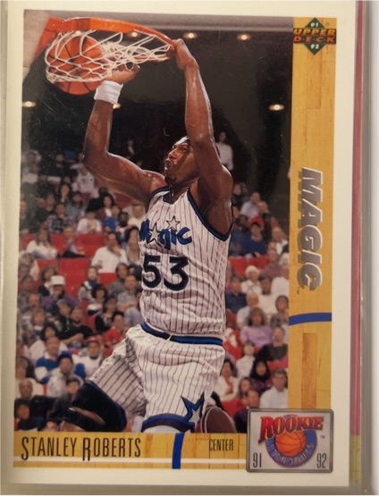 1991-92 Upper Deck Rookie Standouts #R28 Stanley Roberts — front