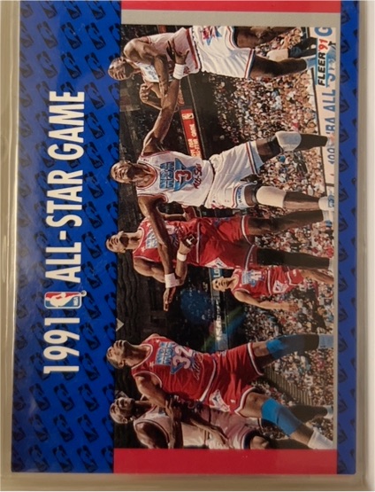 1991-92 Fleer #237 1991 All-Star Game Michael Jordan/Magic Johnson/David Robinson/Patrick Ewing — front