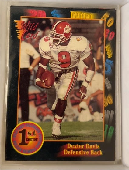 1991 Wild Card Draft #43 Dexter Davis — front
