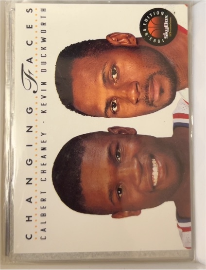 1993-94 SkyBox Premium #318 Calbert Cheaney / Kevin Duckworth — front
