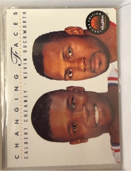 1993-94 SkyBox Premium #318 Calbert Cheaney / Kevin Duckworth — front