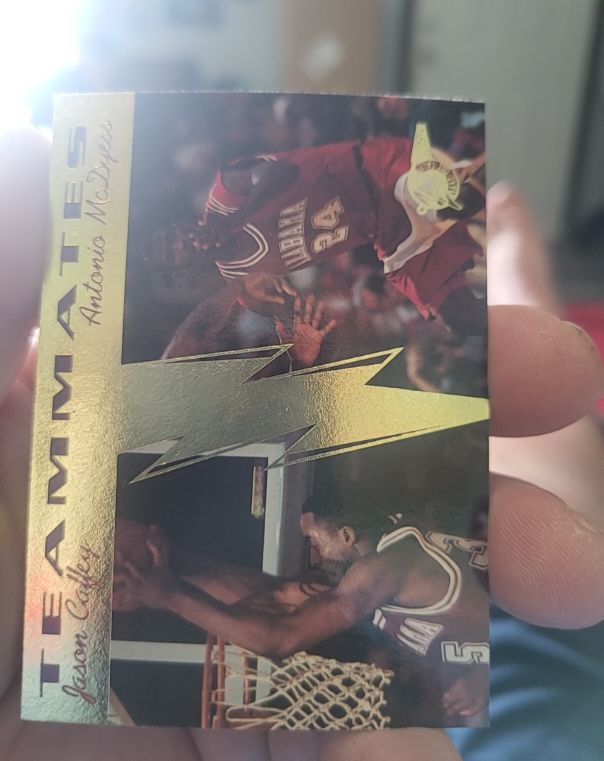 1996 Signature Rookies #65 Antonio McDyess Jason Caffey — front