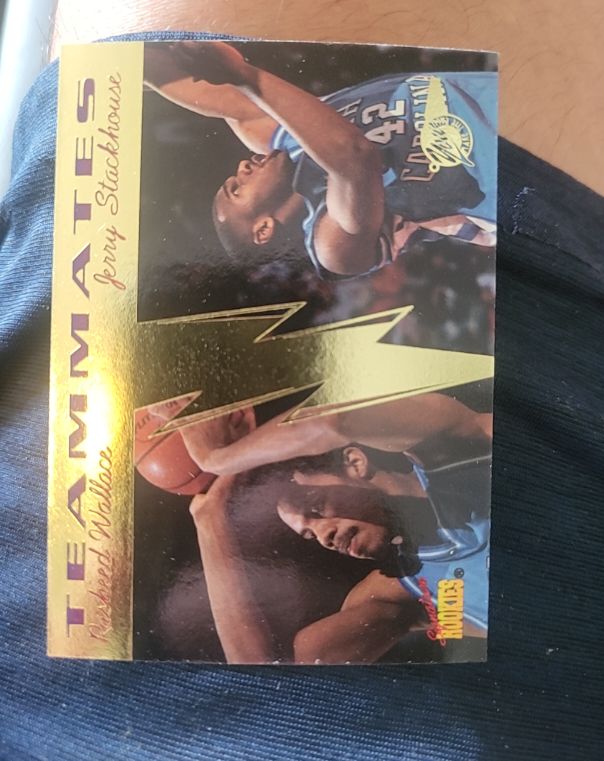 1996 Signature Rookies Teammates Rasheed Wallace & Jerry Stackhouse UNC — front