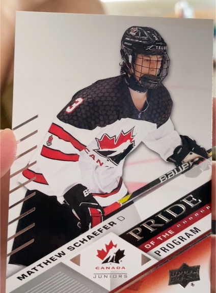 2024 Upper Deck Team Canada Juniors Pride of the Program #85 Matthew Schaefer — front