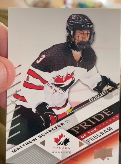 2024 Upper Deck Team Canada Juniors Pride of the Program #85 Matthew Schaefer — front