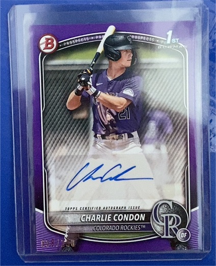 2025 Bowman Charlie Condon #BPA-CC — front