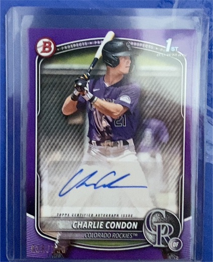 2025 Bowman #176 Charlie Condon — front