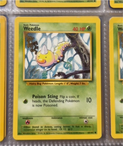 1999 Pokémon Base Set #69 Weedle — front