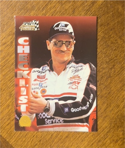 1996 Pinnacle Action Packed #104 Dale Earnhardt Checklist — front