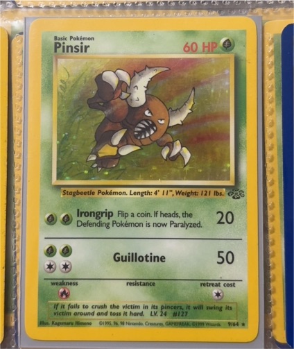 1999 Pokémon Jungle #25 Pinsir — front