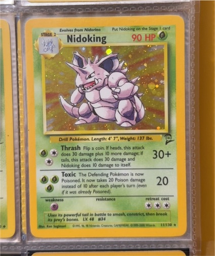 1999 Pokémon Base Set #11 Nidoking — front