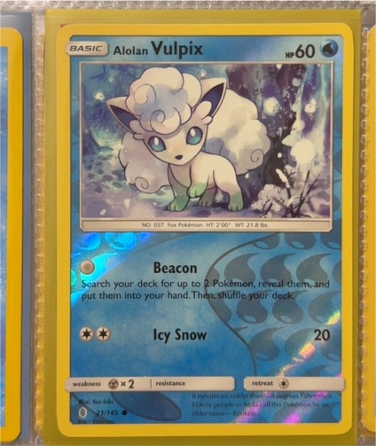 2017 Pokémon Sun & Moon Guardians Rising #21 Alolan Vulpix — front
