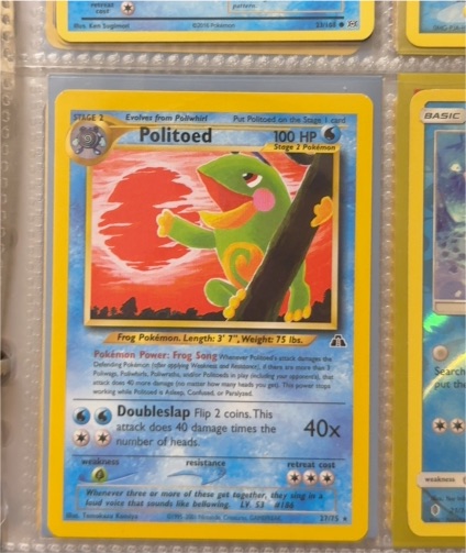 2001 Pokemon Neo Discovery #8 Politoed — front