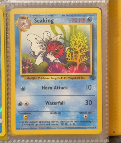 1999 Pokémon Jungle #46 Seaking — front
