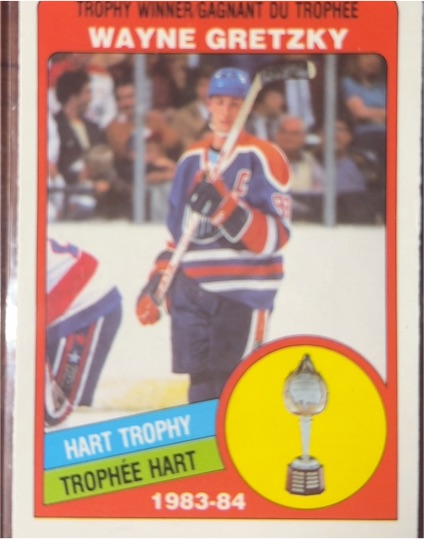 1984-85 O-Pee-Chee #374 Wayne Gretzky Hart Trophy — front