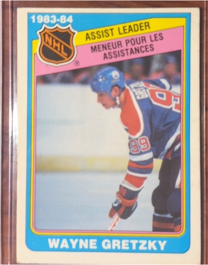 1984-85 O-Pee-Chee #382 Wayne Gretzky Assist Leader — front