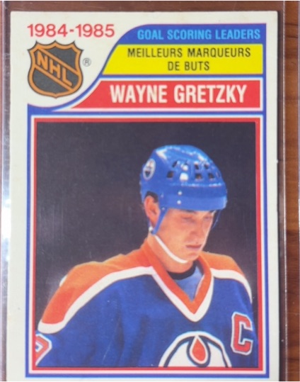 1984-85 O-Pee-Chee #257 Wayne Gretzky Goal Scoring Leaders — front
