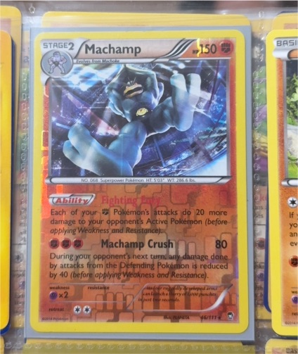 2014 Pokémon XY Furious Fists #46 Machamp — front