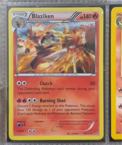 2014 Pokémon XY Furious Fists #14 Blaziken — front