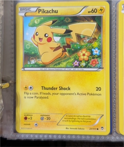 2014 Pokémon XY Furious Fists #27 Pikachu — front