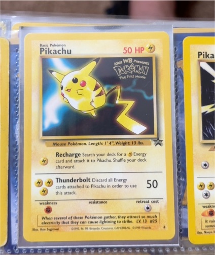 1999 Pokémon #4 Pikachu Black Star Promo — front