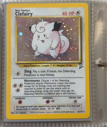 1999 Pokémon Base Set 2 #6 Clefairy — front