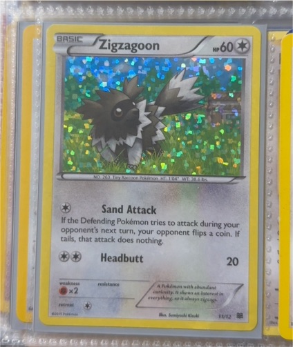 2015 Pokémon McDonald's Promo #11 Zigzagoon — front