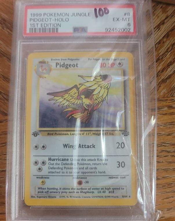 1999 Pokémon Jungle #8 Pidgeot Holo 1st Edition — front