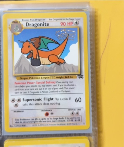 1999 Pokémon The First Movie Black Star Promo #5 Dragonite — front