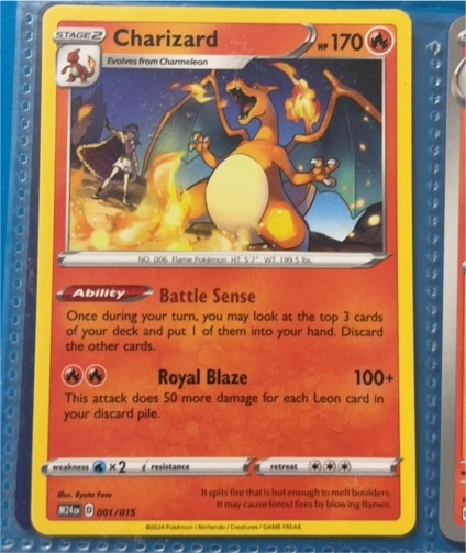 2024 Pokémon McDonald's Promo #001 Charizard — front