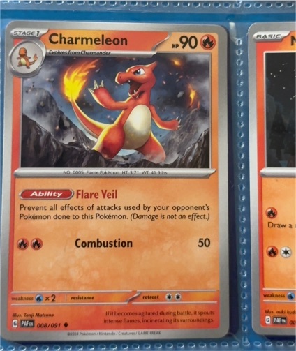 2024 Pokémon Paldean Fates #008 Charmeleon — front