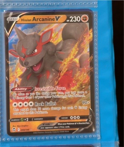 2022 Pokémon TCG Silver Tempest #090 Hisuian Arcanine V — front