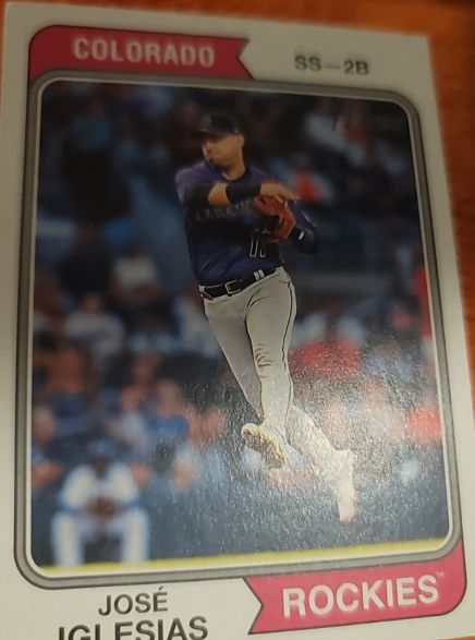 2023 Topps Heritage #281 Jose Iglesias Rockies — front