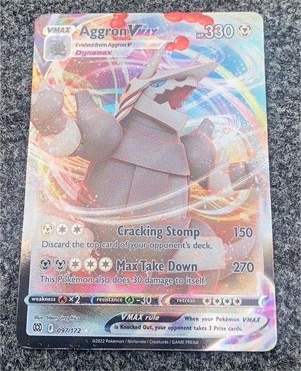 2022 Pokemon Brilliant Stars #097 Aggron VMAX — front
