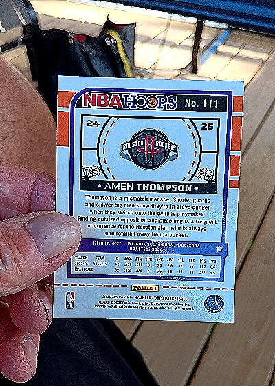 2024-25 Panini NBA Hoops #111 Amen Thompson — back