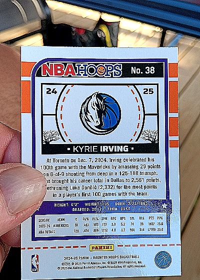 2024-25 Panini NBA Hoops #38 Kyrie Irving — back