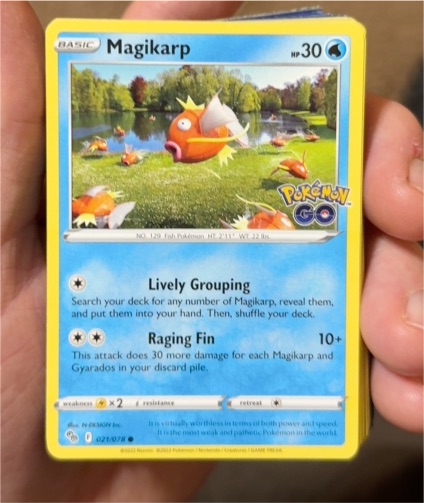 2022 Pokémon GO #021 Magikarp — front