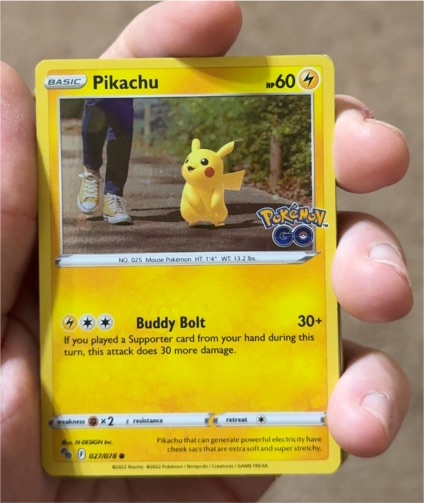 2022 Pokémon TCG Pokemon Go #027 Pikachu — front