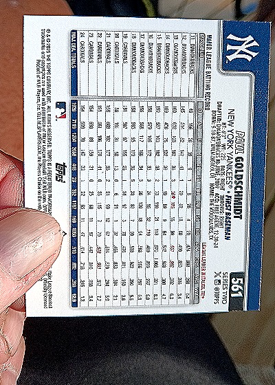 2025 Topps Series 2 #561 Paul Goldschmidt — back