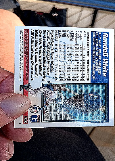 1993 Fleer #1 Rondell White — back
