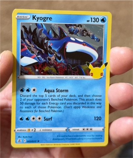 2021 Pokemon Celebrations #003 Kyogre — front
