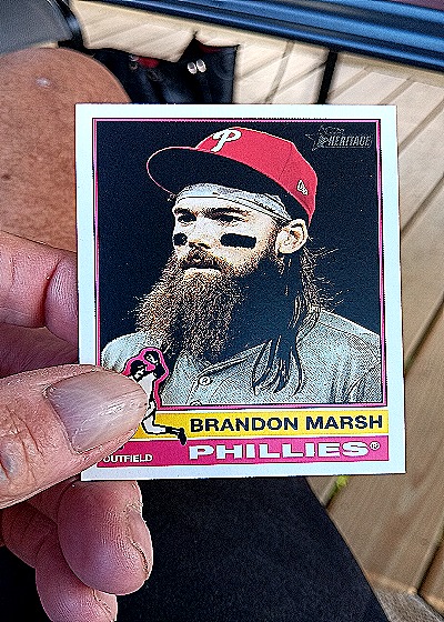 2025 Topps Heritage #248 Brandon Marsh — front