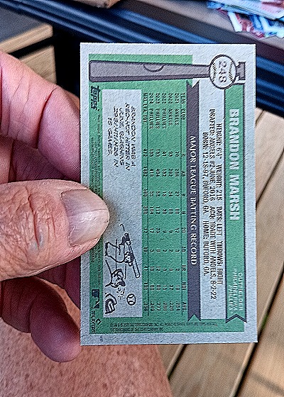 2025 Topps Heritage #248 Brandon Marsh — back