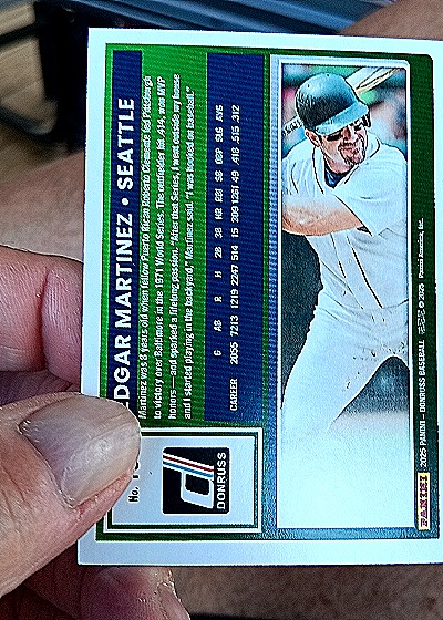 1992 Donruss #6 Edgar Martinez — back
